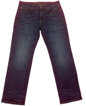 American Eagle ORIGINAL STRAIGHT Mens Dark Wash Jeans Size 34x30 Nice Shape - £24.66 GBP
