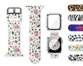 Silicone Pattern Strap for Apple Watch Band. Animal Print Band for all Series - £15.66 GBP