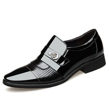 Patent Leather Men Formal Shoes Business Suit Dress Shoes Lace-up/ Slip-on Oxfor - £67.78 GBP