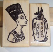 Egyptian Queen Nefertiti Canopic Jar the jackal head is Duamutef New Mounted Rub - £12.78 GBP