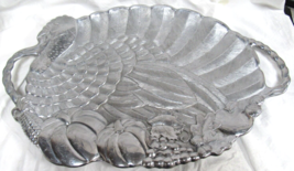 Lenox Turkey Platter Thanksgiving 24&quot; Metal Handle Serving Tray Huge 618... - $89.09