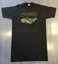 Vintage Single Stitch Jerzees One Size Colorado Black Sleep Shirt - $24.18