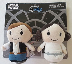 Hallmark Itty Bittys Star Wars Han Solo &amp; Princess Leia Plush Set  - £15.94 GBP