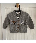 Baby Gap Disney Bambi &amp; Thumper Gray Cardigan Toddler 12-18 Months NWT C... - £21.42 GBP