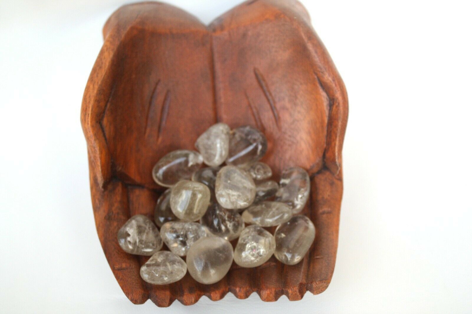 One Light Smoky Quartz Tumbled Stone 20mm Reiki Healing Crystal Grounds ... - $1.67