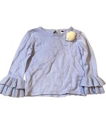 Janie and Jack Baby Blue Sweater w/ Ruffle Cuff &amp; White Pom Sz 3 - $264.15 MXN