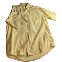 Gitman Bros Men Shirt Short Sleeve Button Up Yellow Plaid Large L - £27.08 GBP