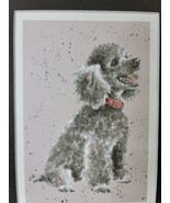Poodle  Puppy Print of Watercolor by Hannah Dale Matted 8 x 10 Inch - £11.73 GBP