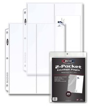 Pack of 20 BCW 2-Pocket 4x10 Envelope Pages (1-PRO2T-4X10-20) - $165.66 MXN