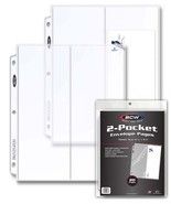 Pack of 20 BCW 2-Pocket 4x10 Envelope Pages (1-PRO2T-4X10-20) - $165.66 MXN