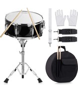 14 inch Snare Drum Set with Gig Bag, a pair Sticks,drum Stand and Drum K... - £92.84 GBP