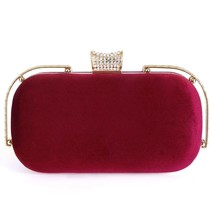 Women&#39;s Evening Clutch Bag Retro Velvet Apricot  Party Purse and Handbag Elegant - £75.63 GBP