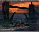 Raphael Cibo Oilette Foggy Londra 7704 Torre Ponte Unp DB Cartolina H10 - $5.08