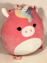Ilene the Unicorn Squishmallow Backpack 14 inch School Girl Soft Plush Pink - £31.64 GBP
