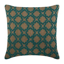 Blue Throw Pillow Covers 16&quot;x16&quot; Silk, Turquoise Chase - £36.01 GBP+