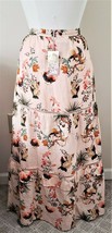 Johnny Was Maxi Skirt Sz- XL Pink/Multicolor Floral and Birds Print - £135.45 GBP
