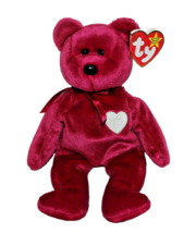 1998/1999 “Valentina” Ty Original B EAN Ie Baby Red Magenta Bear 8.5” Tags Errors - £4.00 GBP