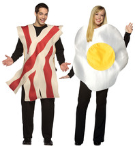 Rasta Imposta Bacon and Eggs Couples Costume, White/Brown, One Size - £78.00 GBP