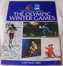 1980 TV Viewers Guide to XIII Olympic Winter Games Lake Placid American Airlines - £12.45 GBP