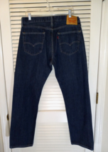 Levi&#39;s 505 Dark Wash Jeans Tag Size 34X32 (Measures 34X31) 100% Cotton B... - £21.99 GBP