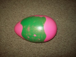 Blow Mold Egg Easter Yard Decoration Pink Green Paint Wear 15&quot; No Markings - £11.99 GBP