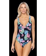 NWT LEILANI swimsuit 6 paisley bright colors tank maillot One-piece lined - $58.34 CAD