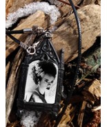 Frankenstein&#39;s Bride Necklace Movie Monsters Unique Retro Pendant Classi... - $8.74