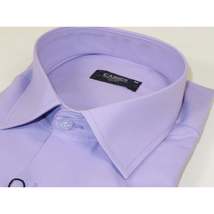 Men's Shirt By CASILA Turkey Cotton Blend Long Sleeves 502000-10 Solid Lavender image 5