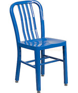 Mid-Century Blue &#39;Navy&#39; Style Dining Chair Cafe Patio Restaurant In-Outdoor - $149.40 CAD