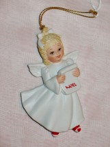 Roman Noel Marshmallow Angel Porcelain Ornament ~ The Christmas Factory ~1986 - $9.49