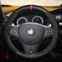 Alcantara Steering Wheel Cover For Bmw E90 E91 E92 E93 E87 E81 E82 E83 - £31.26 GBP+