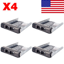 4PCS 3.5" SAS SATA HDD Hard Drive Tray Caddy Sled for Dell PowerEdge R720 R510 - £43.24 GBP