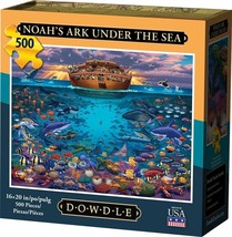 Noah&#39;s Ark Under the Sea 500 Piece Jigsaw Puzzle 16 x 20&quot; Dowdle Folk Art - £19.73 GBP