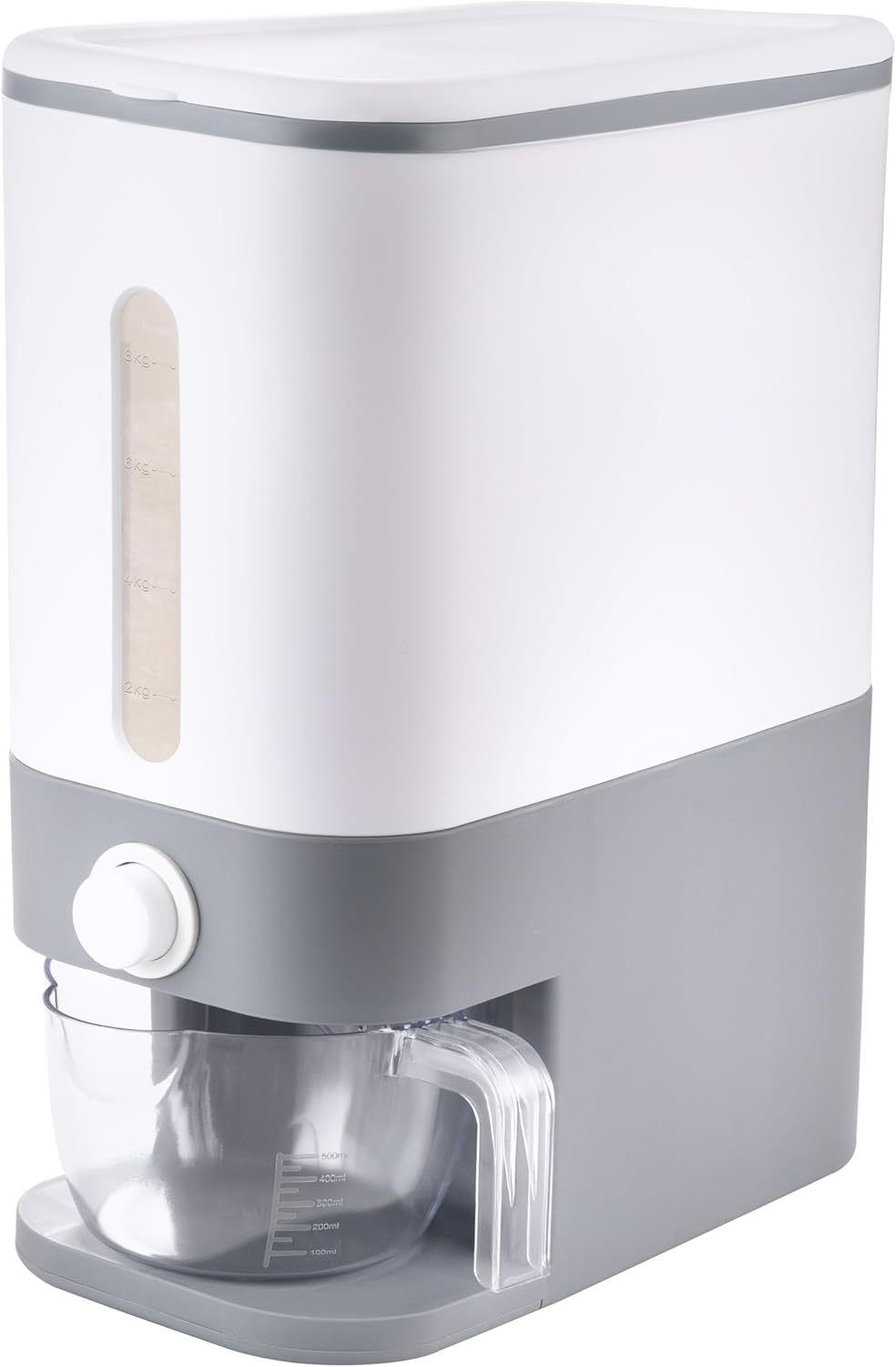Rubtlamp 22.5-25 Lbs Gray Rice Dispenser, Rice Container With Lid, Rice ... - $42.99