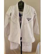 JAYEFO A1 BRAZILIAN JIU JITSU GI KIMONO and PANTS White with Blue Trim - $19.79