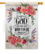 If God Is For Us House Flag Bible Verses 28 X40 Double-Sided Banner - £29.55 GBP