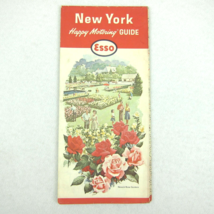 Vintage 1963 ESSO New York Road Map &amp; Sight-Seeing Tour Guide Cities Rec... - $19.99