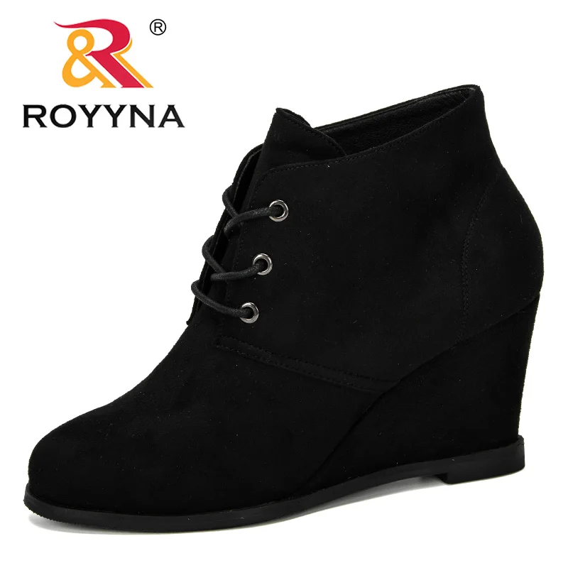 ROYYNA 2024 New Designer Popular Women Pumps Flock Women  Up Round Toe Shoes Wom - £69.78 GBP