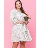 Women&#39;s Abstract Printed Mini Swing Woven Dress - $44.40