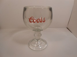 Coors Logo Chalice Thick Heavy Glass Goblet Retro Collectable - £11.98 GBP