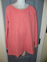 Tucker + Tate Peach Heathered W/ Lace Insert Long Sleeve Shirt Size 8 Girl&#39;s EUC - £13.42 GBP