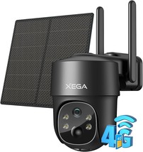 Xega 4G Lte Cellular Security Camera Solar With Sim Card (Verizon At&amp;T - £102.25 GBP