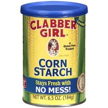 Clabber Girl Pure 100% Corn Starch Gluten Free Kosher Cornstarch 6.5 Oz Canister - £15.73 GBP