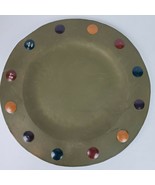 Vintage Sylvestri Philippines Handcrafted 15 Inch Metal ART Platter Hand... - $464.10 MXN