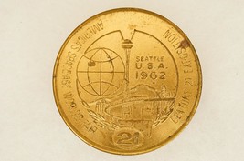 Worlds Fair 1962 Seattle WA Space Age Century 21 Expo One Dollar Token Coin - £15.81 GBP