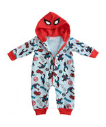 Spider-Man Comic Poses Infant Hooded Fleece Coveralls Multi-Color - £19.21 GBP