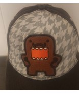 DOMO Mustache Mouth Fitted Hat M/L Japanese Anime Houndstooth - £21.31 GBP