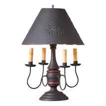 Jamestown Lamp in Hartford Black with Red with Black Shade - £337.05 GBP