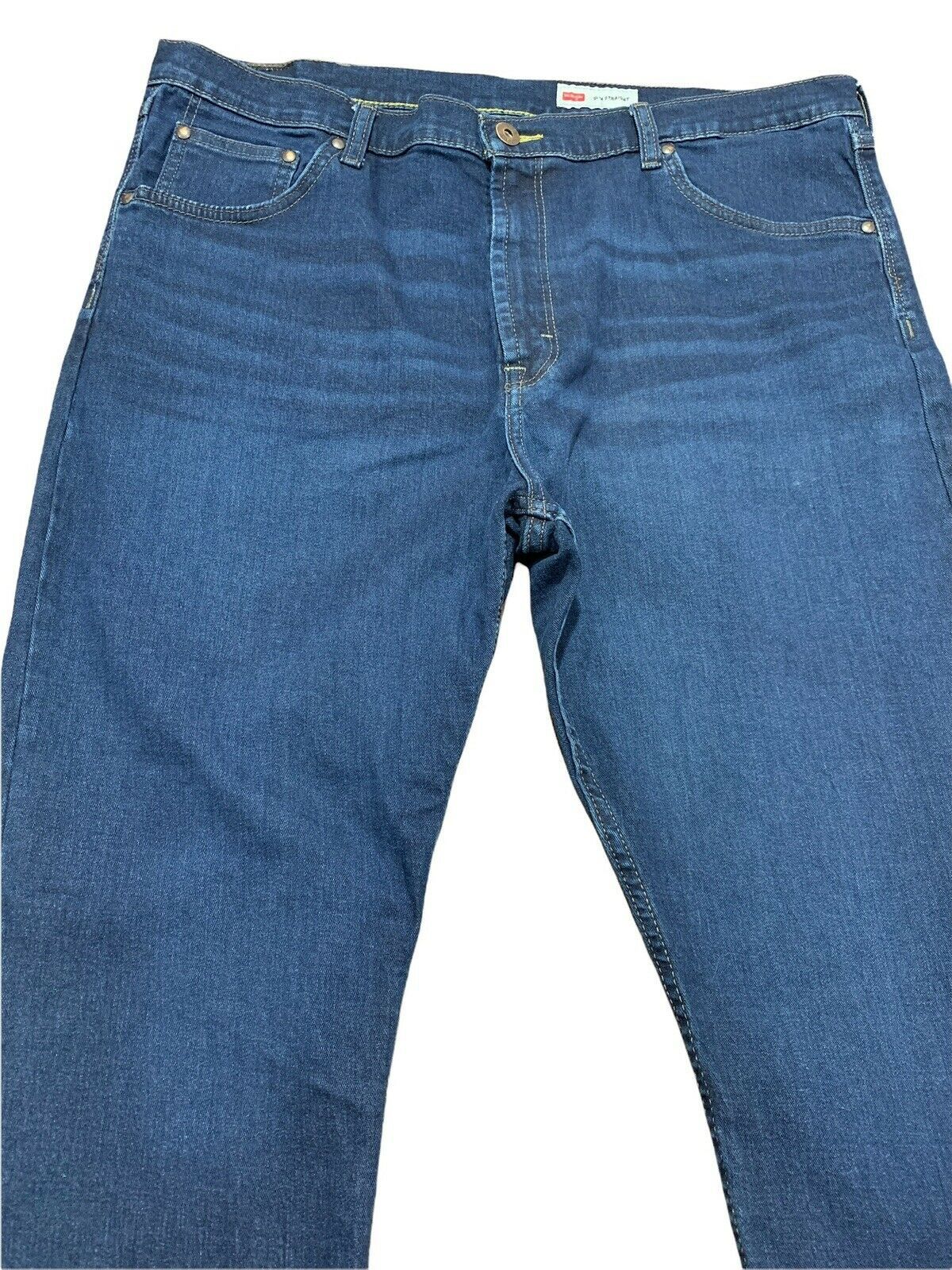 Wrangler Slim Straight Men's Jeans Size 40 X 30 Dark Bue Denim Premium ...