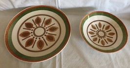 Taylor Smith &amp; Taylor Ironstone &quot;Indian Morn&quot; Dinner Plate 10 1/4&quot; &amp; Bow... - £25.95 GBP